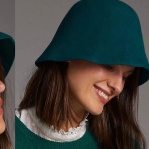 Anthropologie Mod Felt Bucket Hat